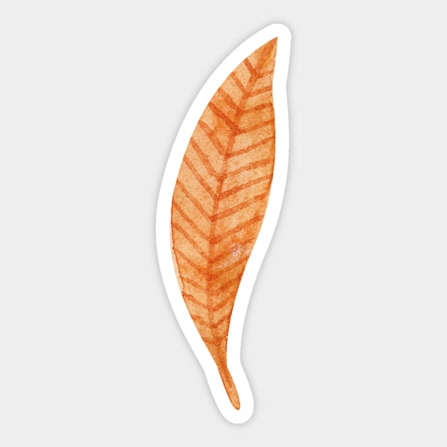 leaf watercolor fall Sticker by shoko